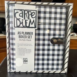 Carpe Diem A5 Planner Boxed Set in Buffalo Check